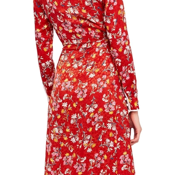 FREE PEOPLE COVENT GARDEN Burgundy/Red Midi Dress - Picture 6 of 7